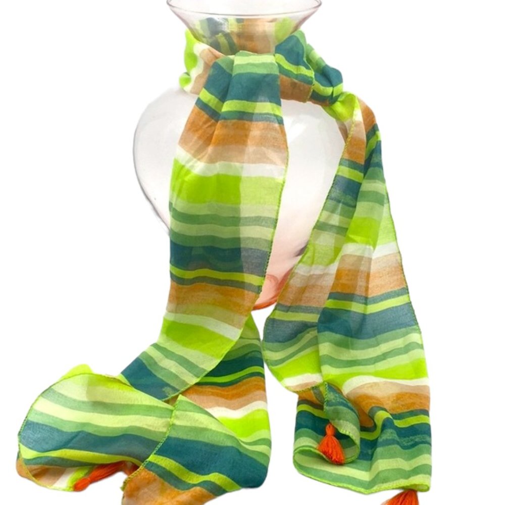 Green 🧣 Shades w/ Orange & White Scarf